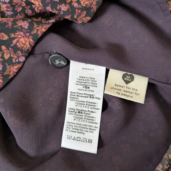 MADEWELL Women's Buttoned Top Blouse Size 4 Multi Floral Print NWOT - Picture 7 of 7